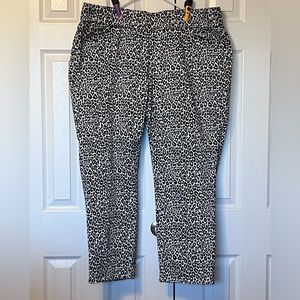 Jessica London Comfort Waist, Straight Leg Jean - Leopard Print